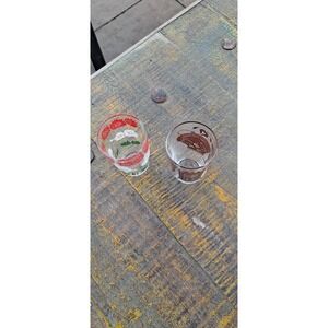 2 Vintage Swanky Swig Juice Glasses 1950s